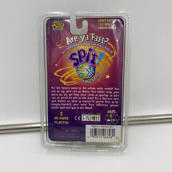 SPIT! Card Game “Fastest Game in the World" Patch Big Deal 2005 NEW - Picture 2 of 2